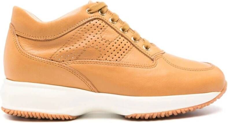 Hogan Bruine Leren Sneakers A del Teen