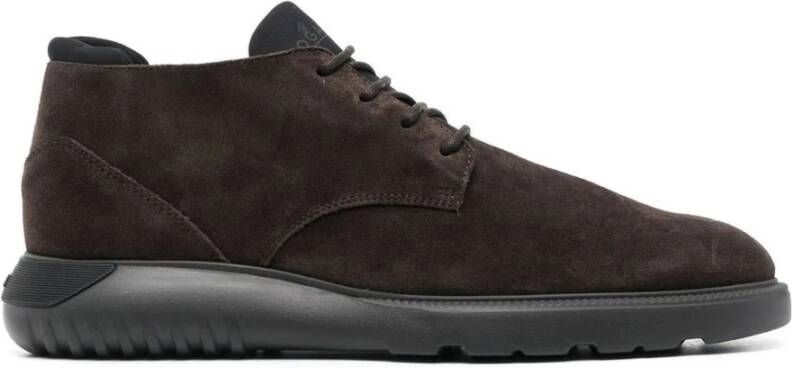 Hogan Suède Desert Boots met Scuba-Effect Details Brown Heren