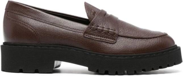 Hogan Bruine platte schoenen voor vrouwen Brown Dames