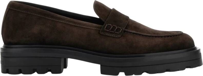 Hogan Bruine Platte Schoenen voor Vrouwen