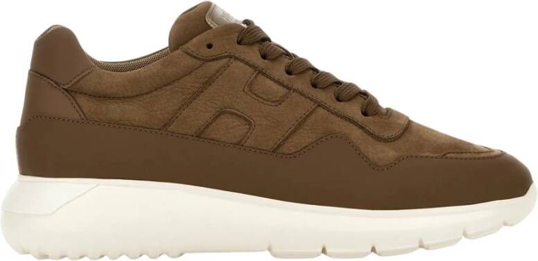 Hogan Bruine platte schoenen voor vrouwen