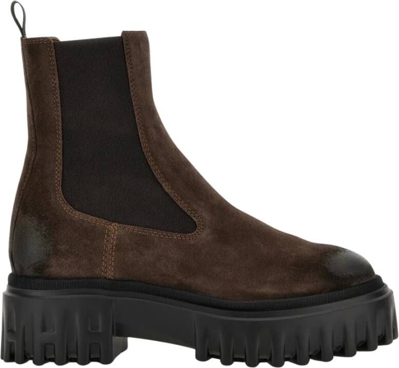 Hogan Bruine platte schoenen voor vrouwen