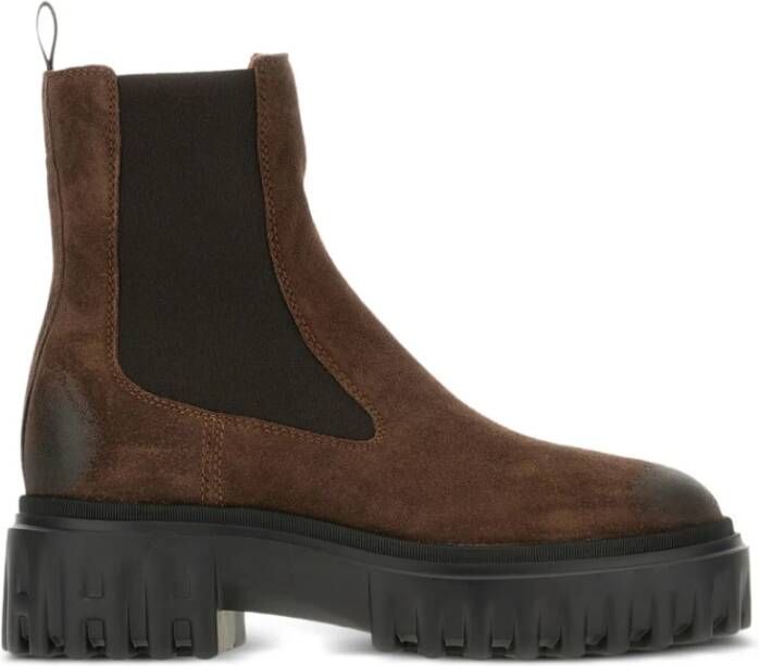 Hogan Bruine Slip-On Platform Schoenen