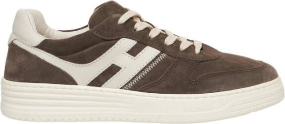 Hogan Bruine Sneakers met Verhoogde Rubberen Zool