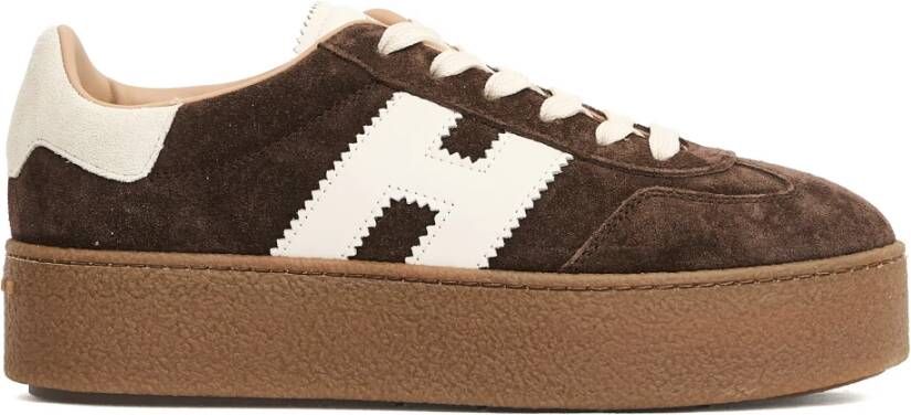 Hogan Bruine Sneakers Stijlvol en Comfortabel
