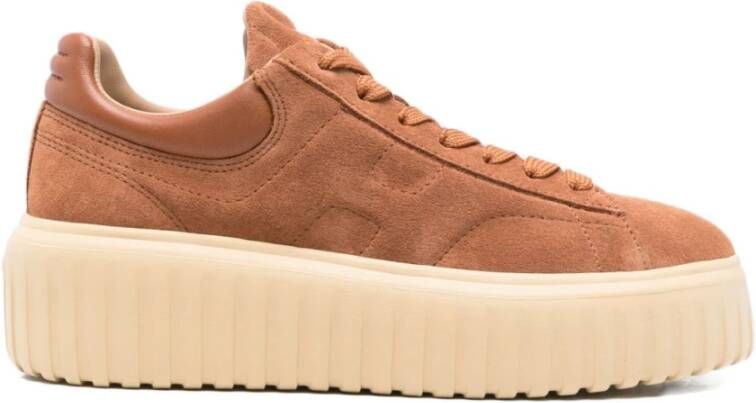 Hogan Bruine Sneakers Stijlvol Uiterlijk Comfortabele Slijtage