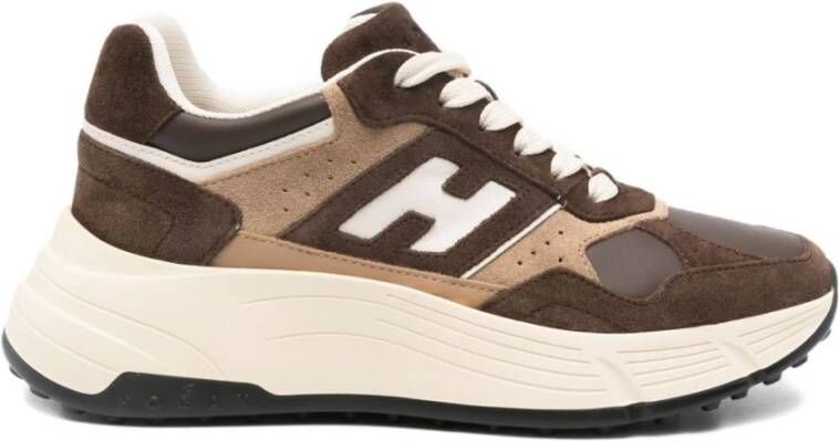 Hogan Bruine Sneakers voor Vrouwen