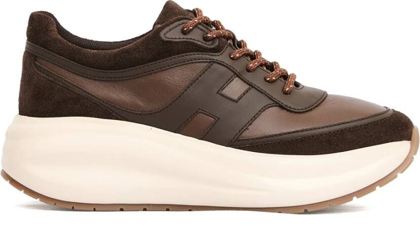 Hogan Bruine Sneakers voor Vrouwen