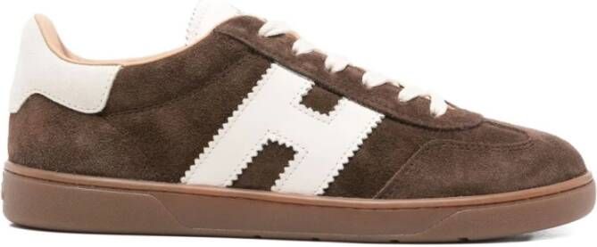 Hogan Bruine Sneakers Zijde Nylon Stijlvol