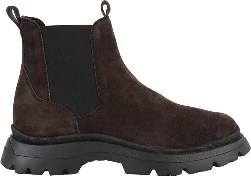 Hogan Bruine Suède Chelsea Boot