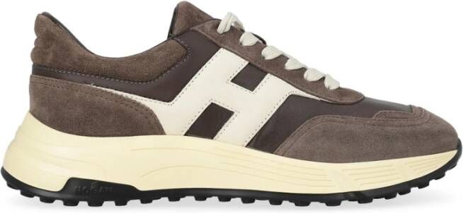 Hogan Bruine Suede en Nappa Sneaker Hyperlight