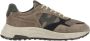 Hogan Bruine Suède Sneakers Mesh Panelen Multicolor Heren - Thumbnail 1