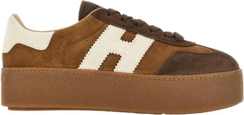 Hogan Bruine Suède Sneakers met Memory Foam