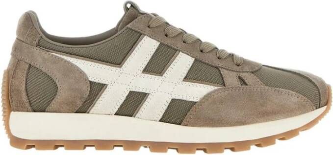 Hogan Bruine Suède Sneakers met Rubberen Zool