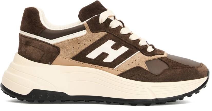 Hogan Bruine Suède Sneakers voor Vrouwen