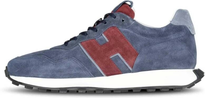 Hogan Casual Multikleur Suède Sneakers Blue Heren