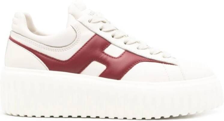 Hogan Chunky Sneakers Bordeaux Rood White Dames