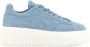HOGAN Lage Sneakers Dames H-stripes Maat: 39 Materiaal: Denim Kleur: Blauw - Thumbnail 1