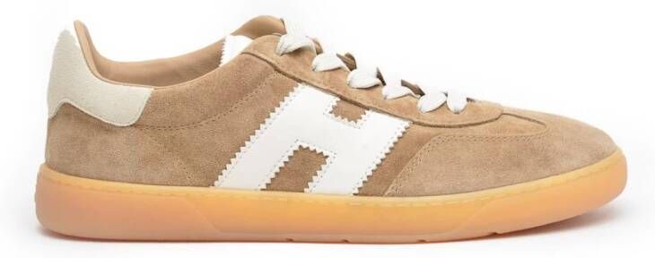 Hogan Coole beige suède sneakers met memory foam Beige Heren