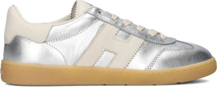 HOGAN Lage Sneakers Dames Cool Allacciato Maat: 38 Materiaal: Leer Kleur: Zilver