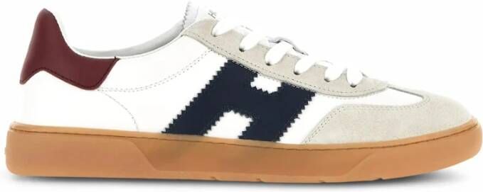 Hogan Logo-Print Leren Sneakers Blue Heren