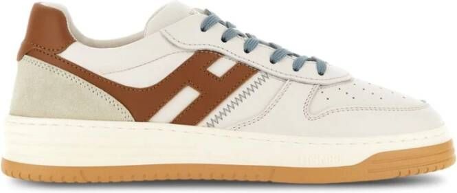 Hogan Crème Witte Leren Sneakers White Heren