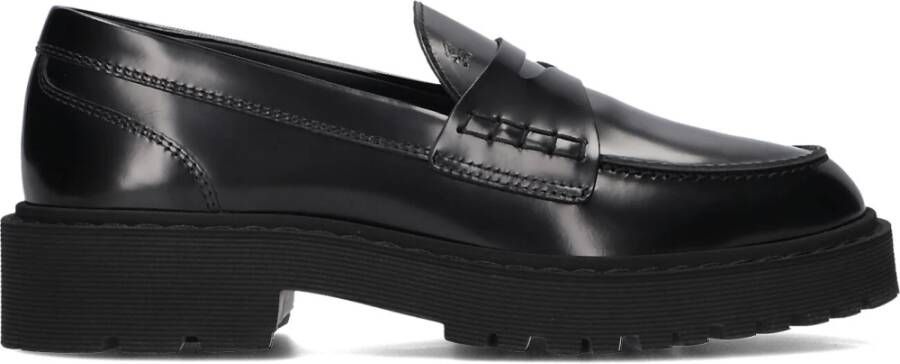 HOGAN Loafers Dames Hxw5430eo20 Maat: 37 Materiaal: Leer Kleur: Zwart