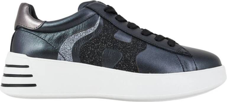 Hogan Dames Logo-Patch Low-Top Sneakers Zwart Dames