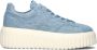 HOGAN Lage Sneakers Dames H-stripes Maat: 38 Materiaal: Denim Kleur: Blauw - Thumbnail 1