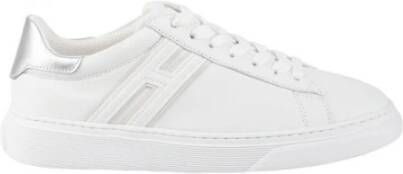 Hogan Witte Leren Sneakers met Metalen Inzetstukken Multicolor Dames