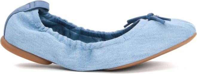 Hogan Denim Ballerina met Zilveren Strik