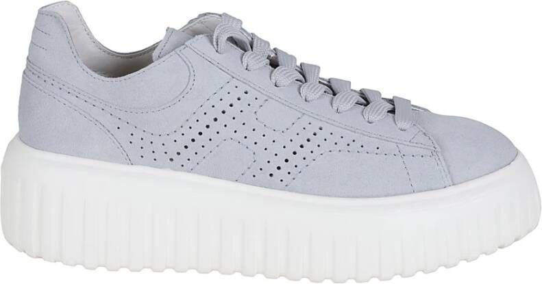 Hogan Denim suède sneakers met geheugenschuim