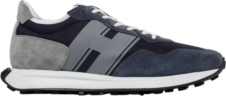 Hogan Donkerblauwe lage sneakers van kalfsleer Blauw Heren