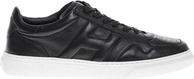 Hogan Elegante Leren Sneakers voor Heren Zwart Heren