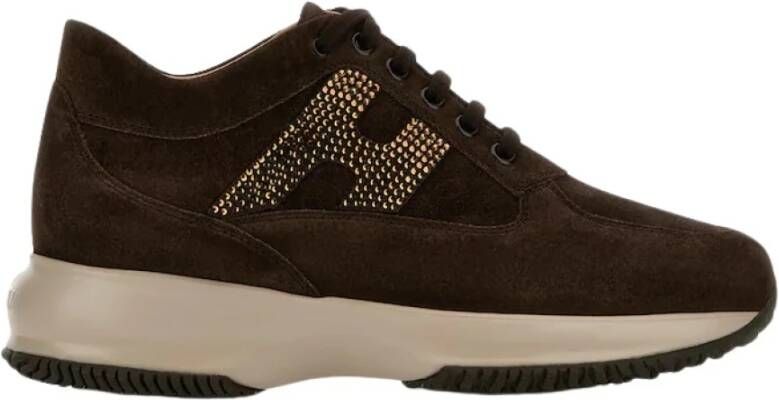 Hogan Elegante suède sneakers met strass