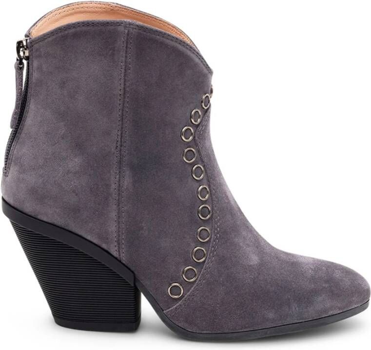 Hogan Eyelet-Embellished Suede Boots
