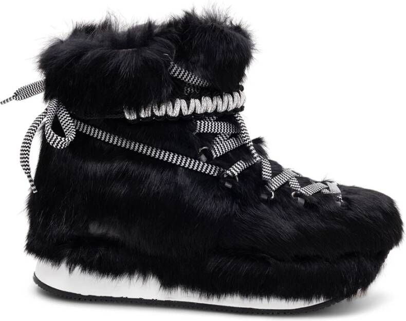 Hogan Faux-Fur Trim Enkellaarsjes