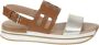 Hogan Bruine leren sandalen Brown Dames - Thumbnail 7