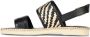 Hogan Gevlochten Stijl Leren Sandalen Rubberen Zool Black Dames - Thumbnail 1