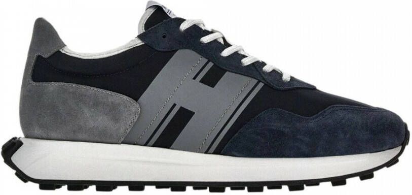 Hogan Donkerblauwe Kalfsleren H601 Low Top Sneakers Blue Heren