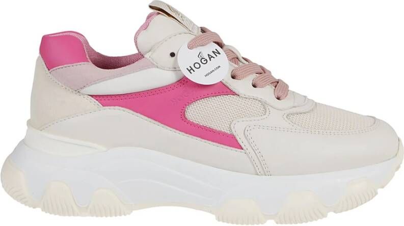 Hogan Fuchsia Hyperactieve Sneakers voor Dames Beige Dames