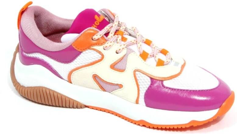 Hogan Fucsia Oranje Mode Sneakers met Memory Foam