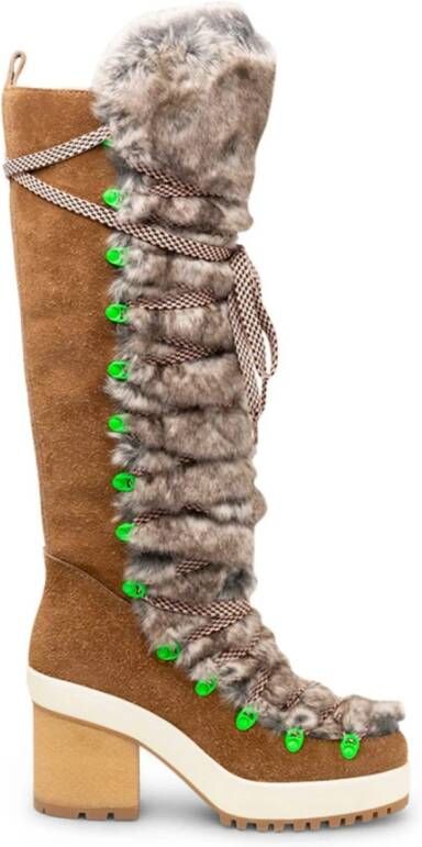 Hogan Fur-Trimmed Veterlaarzen met Hoge Schacht