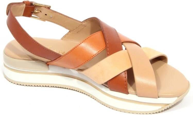 Hogan Gekruiste Banden Sandaal Made in Italy