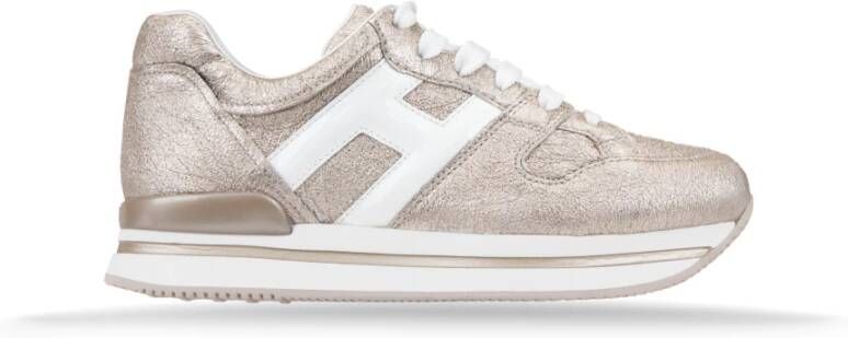 Hogan Gelamineerde leren vetersneakers