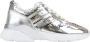 Hogan Gelamineerde leren vetersneakers Gray Dames - Thumbnail 1