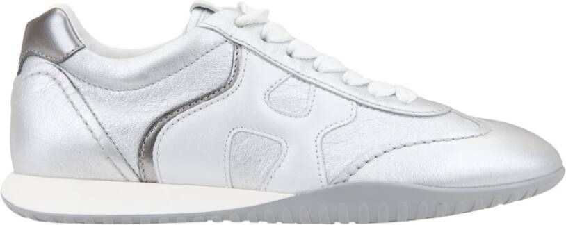 Hogan Gelamineerde leren vetersneakers White Dames