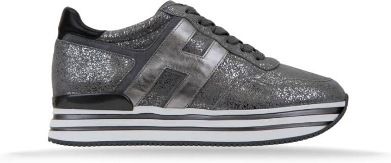 Hogan Gelamineerde Suède Leren Sneakers Vrouwen