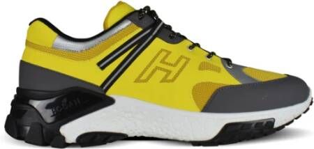 Hogan Gele en Grijze Leren Urban Trek Sneakers Yellow Heren