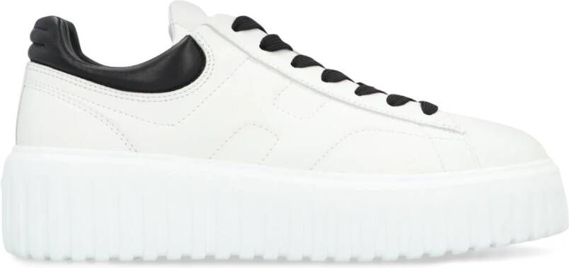Hogan Gestreepte lage sneakers met leren inzet